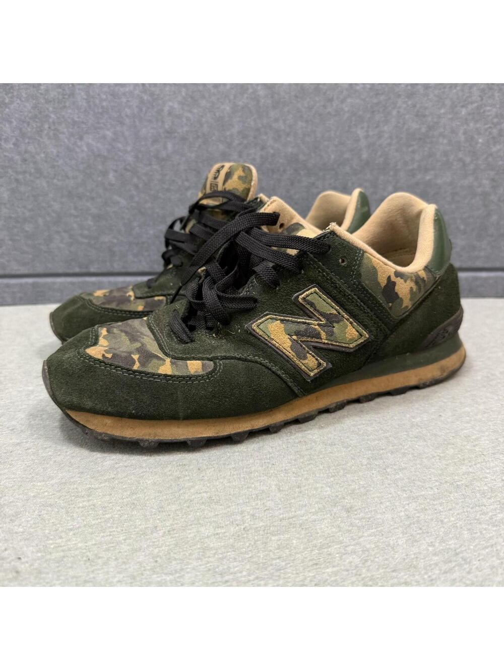 New Balance 574 Camo M574JCS Mens 10.5 Green Running Shoes Sneakers Rare